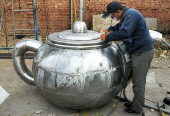 大型水壺雕塑廠家 鍛造小品 戶外不銹鋼水壺雕塑廠