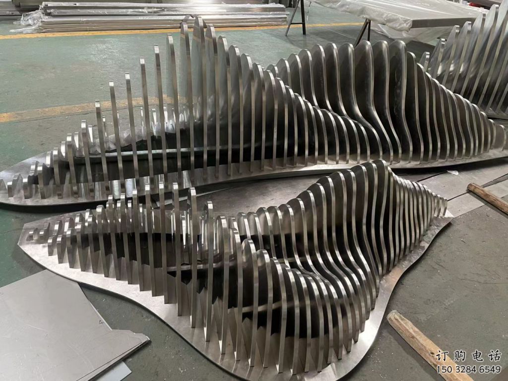 現代群山雕塑廠家 大型別墅區擺件 公園不銹鋼群山雕塑廠