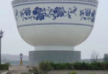 彩繪大碗雕塑廠家 廣場擺件 街頭不銹鋼大碗雕塑廠