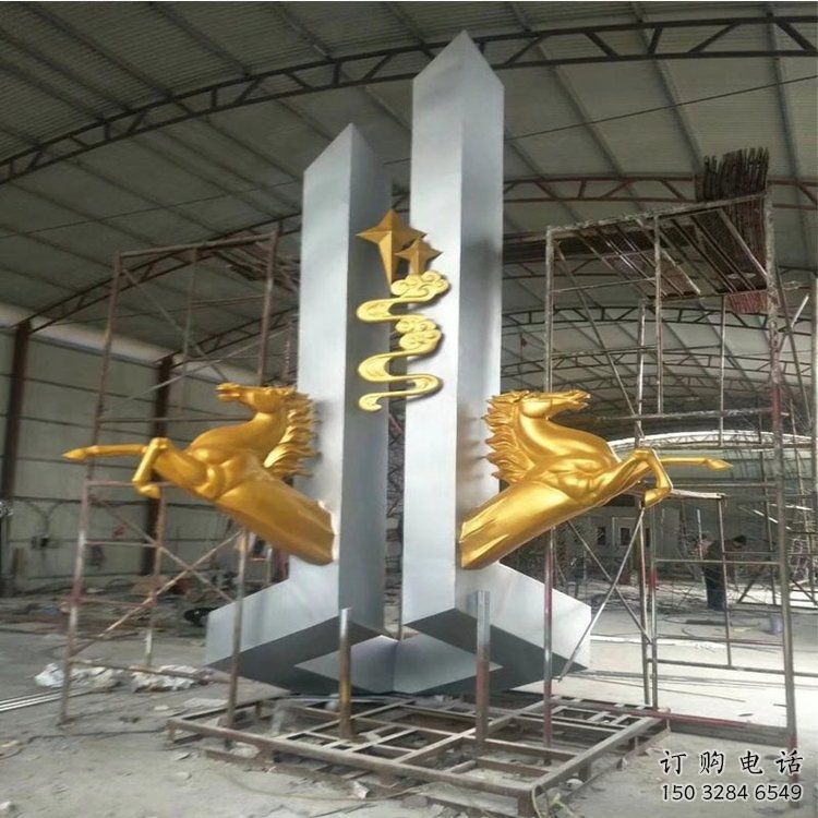 中式市政雕塑廠家 啞光小品 創意不銹鋼市政雕塑廠