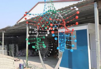 幾何風動雕塑廠家 現代小品 公園不銹鋼風動雕塑廠