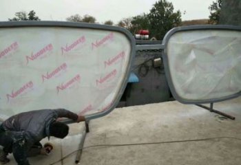 創(chuàng)意眼鏡雕塑廠家 街頭小品 公園不銹鋼眼鏡雕塑廠