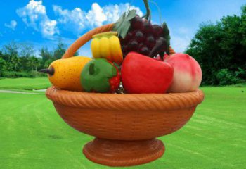 廣場菜籃子雕塑廠家 園林小品 歐式不銹鋼菜籃子雕塑報價