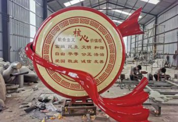 大型鼓雕塑廠家 公園小品 烤漆不銹鋼鼓雕塑工廠