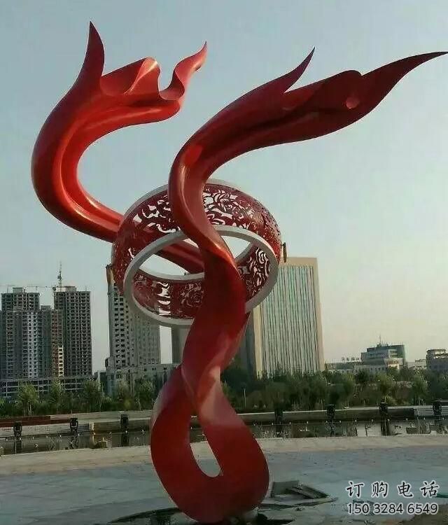 鏤空大鼓雕塑廠家 園林小品 廣場不銹鋼大鼓雕塑定制