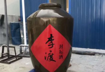 中式酒壇雕塑廠家 廣場小品 大型不銹鋼酒壇雕塑制作