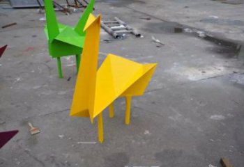 公園千紙鶴雕塑廠家 戶外擺件 公園不銹鋼千紙鶴雕塑制作