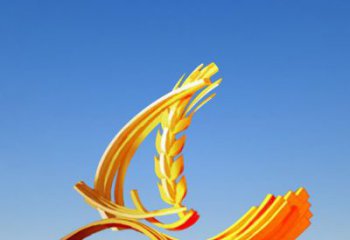 拉絲麥穗雕塑廠家 創(chuàng)意擺件 別墅區(qū)不銹鋼麥穗雕塑廠