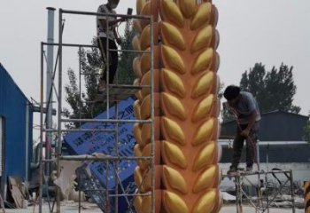 創(chuàng)意麥穗雕塑廠家 異形小品 公園不銹鋼麥穗雕塑制作