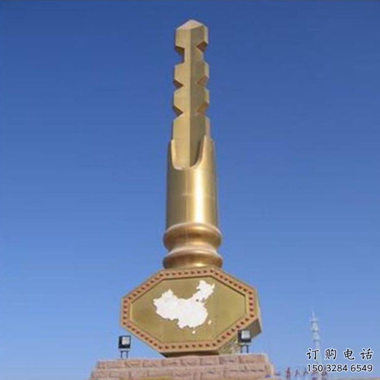 街道鑰匙雕塑廠家 現代擺件 鏡面不銹鋼鑰匙雕塑廠