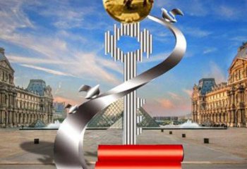 廣場(chǎng)鑰匙雕塑廠家 創(chuàng)意公園小品 拉絲不銹鋼鑰匙雕塑廠