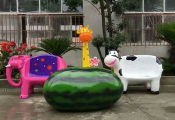 戶外坐椅雕塑廠家 噴漆公園小品 大型不銹鋼坐椅雕塑廠