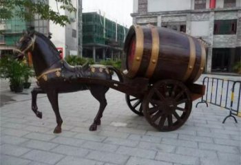 商業街酒桶雕塑廠家 公園擺件 戶外酒桶雕塑廠