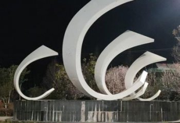 街道船帆雕塑廠家 現代擺件 鏡面不銹鋼船帆雕塑廠