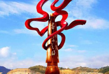 園林毛筆雕塑廠家 現代小品 中式不銹鋼毛筆雕塑廠