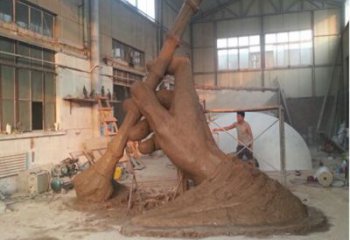 烤漆毛筆雕塑廠家 街頭小品 戶外不銹鋼毛筆雕塑生產