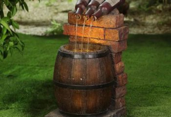 街頭酒罐雕塑廠家 大型別墅區(qū)擺件 戶外烤漆酒罐雕塑廠