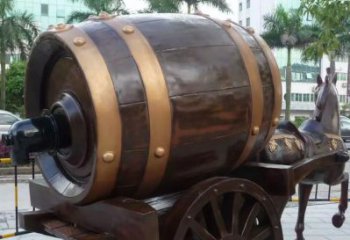 異形酒罐雕塑廠家 現(xiàn)代公園小品 大型鑄造酒罐雕塑廠