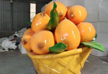 幾何枇杷雕塑廠家 歐式小品 抽象不銹鋼枇杷雕塑廠