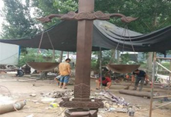 廣場(chǎng)天平秤雕塑廠(chǎng)家 公園小品 大型不銹鋼天平秤雕塑廠(chǎng)