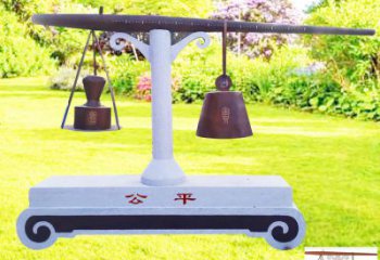 園林天平秤雕塑廠(chǎng)家 抽象小品 中式不銹鋼天平秤雕塑廠(chǎng)