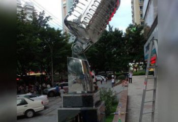 公園話筒雕塑廠家 歐式戶外擺件 中式不銹鋼話筒雕塑廠