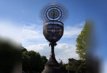 廣場獎杯雕塑廠家 現代創意小品 戶外不銹鋼獎杯雕塑工廠