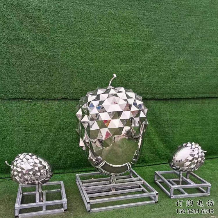 公園松塔雕塑廠家 異形戶外擺件 現(xiàn)代不銹鋼松塔雕塑廠