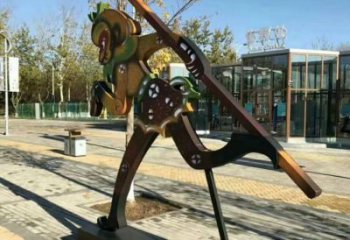 烤漆皮影戲雕塑廠家 鏤空剪紙小品 戶外皮影戲雕塑廠