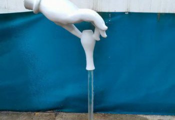 現代水龍頭雕塑廠家 大型別墅區擺件 創意水龍頭雕塑廠