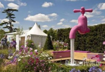 懸空水龍頭雕塑廠家 大型別墅區小品 現代水龍頭雕塑制作