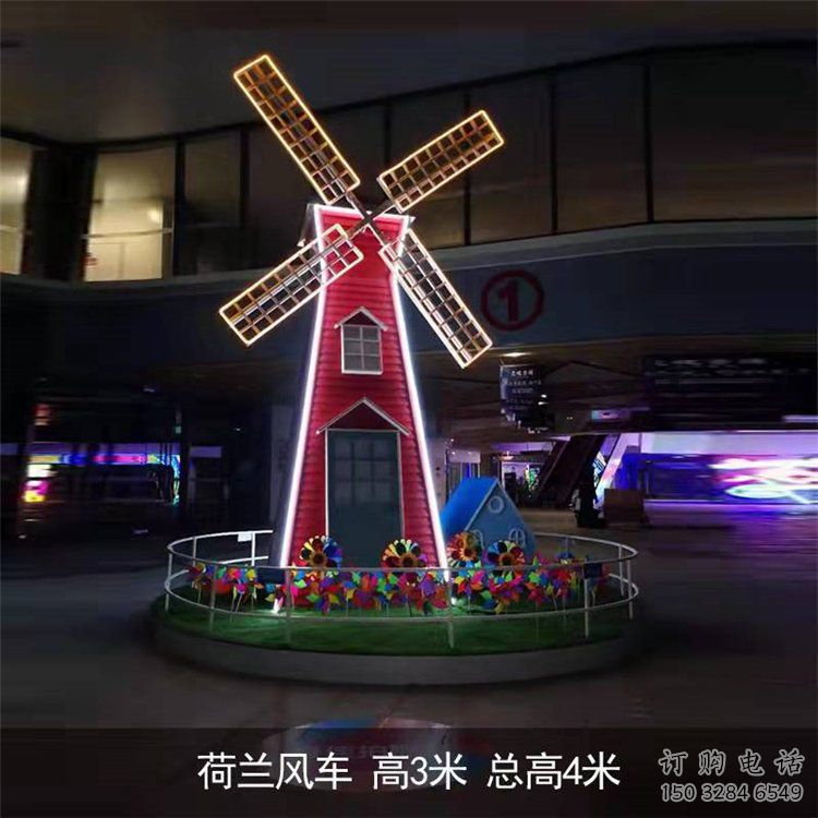 大型大風車雕塑廠家 歐式小品 現代大風車雕塑廠