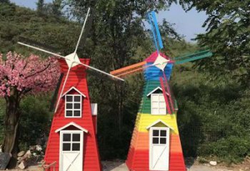 戶外大風(fēng)車雕塑廠家 噴漆小品 大型大風(fēng)車雕塑價(jià)格