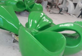 異形蝴蝶結雕塑廠家 現代公園小品 創意蝴蝶結雕塑生產制作