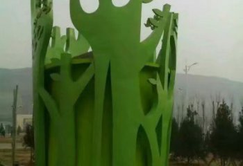 抽象白樺樹雕塑廠家 現(xiàn)代小品 戶外不銹鋼白樺樹雕塑廠