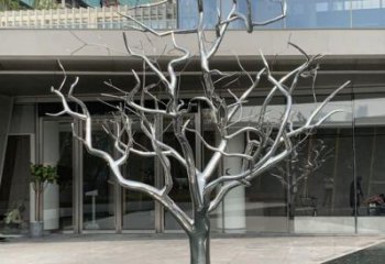 廣場樹枝雕塑廠家 創(chuàng)意小品 現(xiàn)代不銹鋼樹枝雕塑廠