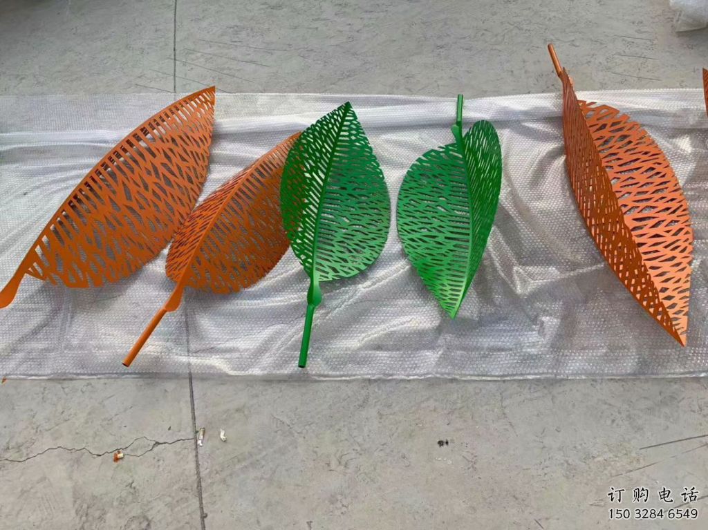 異形葉片雕塑廠家 現(xiàn)代公園小品 幾何不銹鋼葉片雕塑廠
