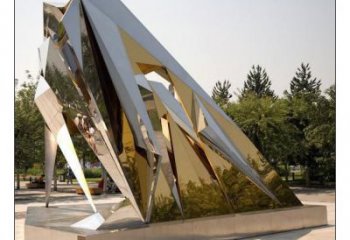 鏡面竹子雕塑廠家 大型擺件 現(xiàn)代不銹鋼竹子雕塑廠