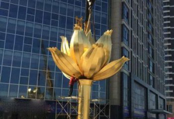 現(xiàn)代花瓣雕塑廠家 大型別墅區(qū)擺件 歐式不銹鋼花瓣雕塑廠