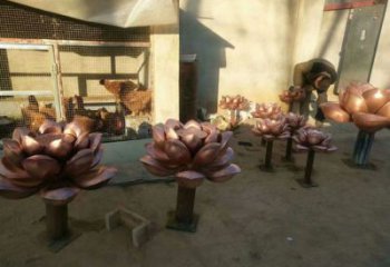 烤漆水蓮雕塑廠家 創意小品 戶外不銹鋼水蓮雕塑廠