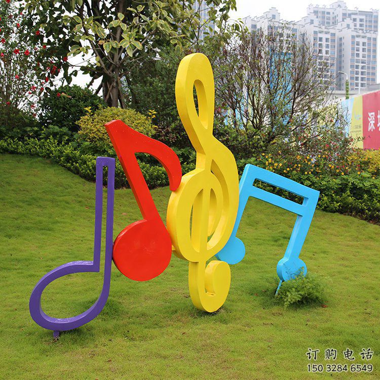 抽象樂符雕塑廠家 街頭小品 戶外不銹鋼樂符雕塑廠