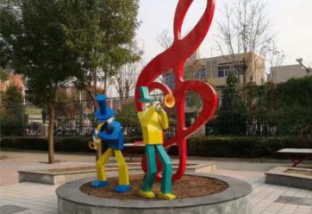 中式樂符雕塑廠家 戶外小品 游樂場(chǎng)不銹鋼樂符雕塑廠