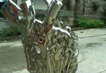 鍛造樹墩雕塑廠家 抽象小品 戶外不銹鋼樹墩雕塑廠