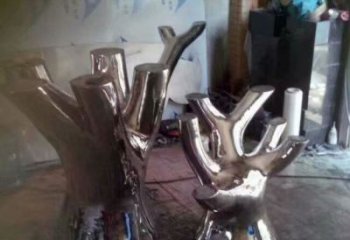 廣場(chǎng)樹墩雕塑廠家 大型小品 仿真不銹鋼樹墩雕塑廠