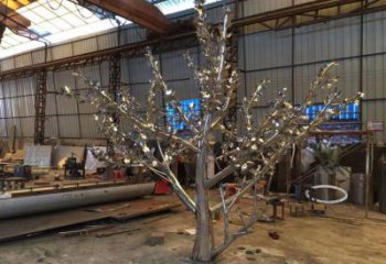 廣場(chǎng)楓樹(shù)雕塑廠家 創(chuàng)意小品 大型不銹鋼楓樹(shù)雕塑廠