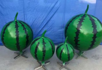 仿古西瓜雕塑廠家 草地小品 房地產(chǎn)不銹鋼西瓜雕塑廠