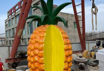 現(xiàn)代菠蘿雕塑廠家 大型別墅區(qū)擺件 仿真菠蘿雕塑定做