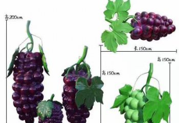 戶外葡萄雕塑廠家 噴漆小品 仿真葡萄雕塑價格