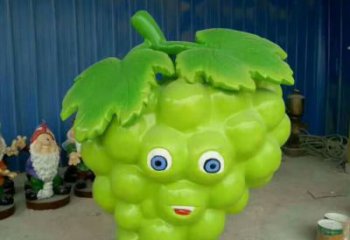 中式葡萄雕塑廠家 創意小品 仿真水果葡萄雕塑廠