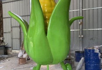 創意玉米雕塑廠家 仿真小品 公園玉米雕塑廠
